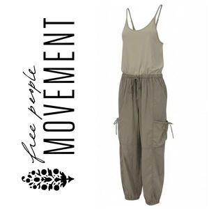 NEW FP Movement Back Packer Sz XS Cargo Parachute One Piece Jumpsuit OB 1905413